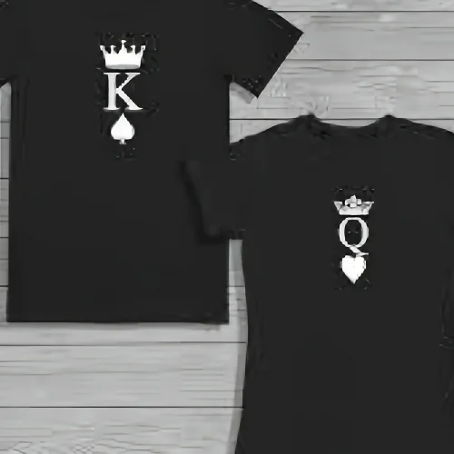 King Of Spades Queen Of Hearts Matching His And Hers Shirts Couple Matching Valentines Gifts Valentines Day Gifts for Parents