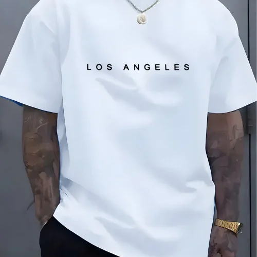 Men's Fashion Trendy Round Neck T-shirt Versatile Short Sleeve Shirt Outdoor Trendy Breathable T-shirt