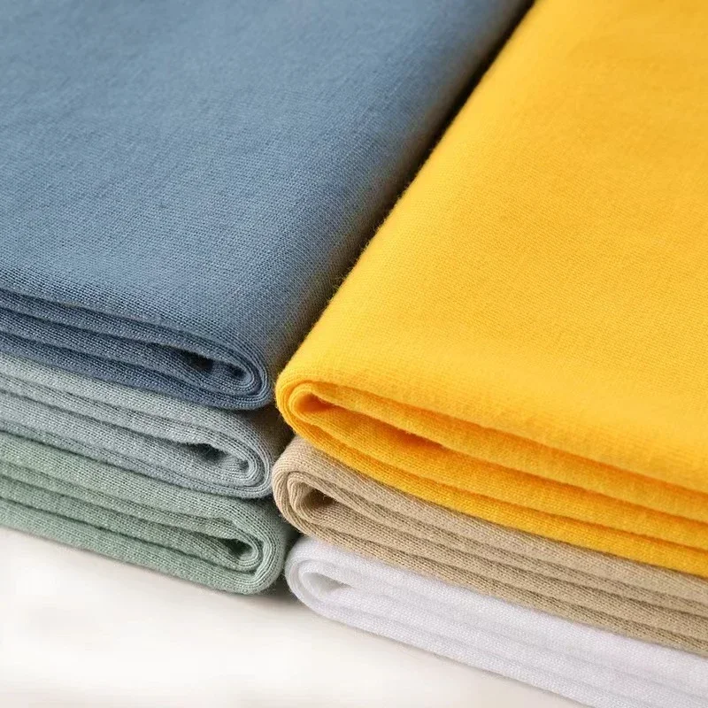 Men's Solid Color round Neck Long Sleeve T-Shirt Cotton Summer Comfortable Breathable Casual Top in Various Colors - Image 6